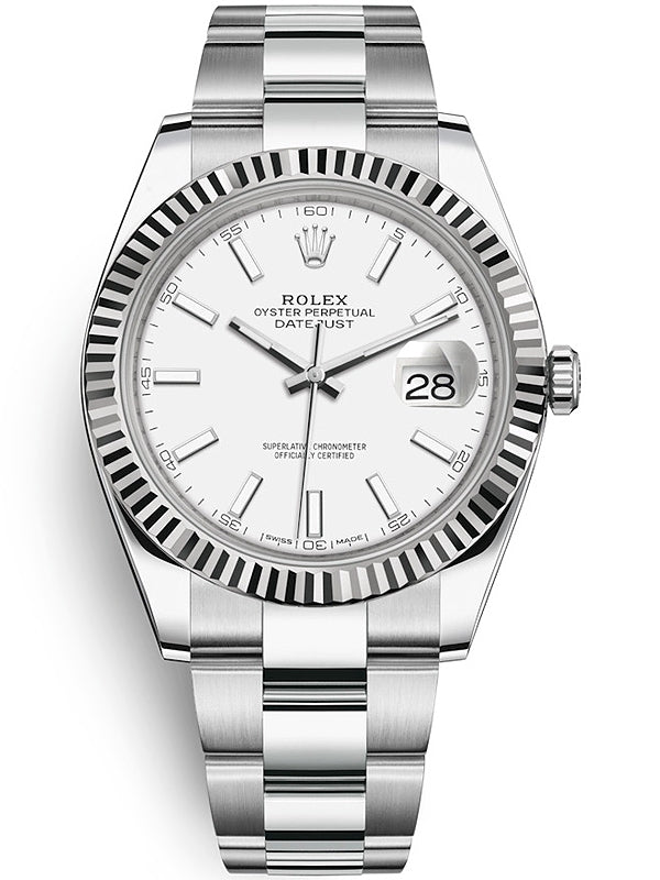 DateJust 41MM 126334 VSF Fluted Bezel White Dial Oyster Bracelet VS3235