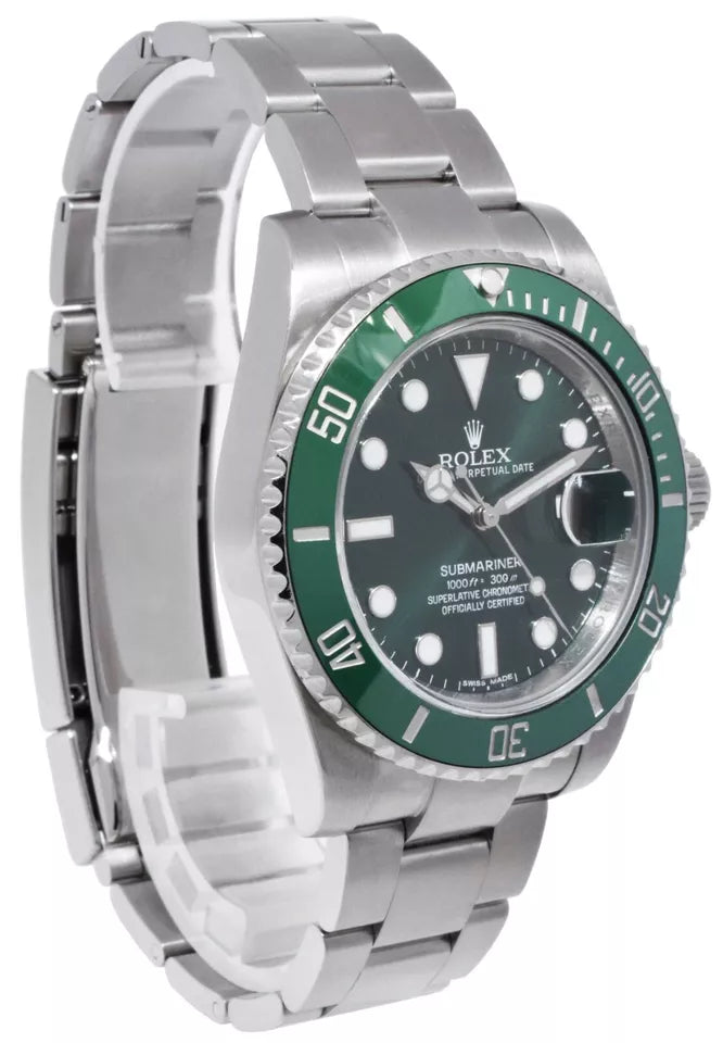 Submariner 116610 LV 40m King Green Ceramic Green Dial SS Bracelet VS31350